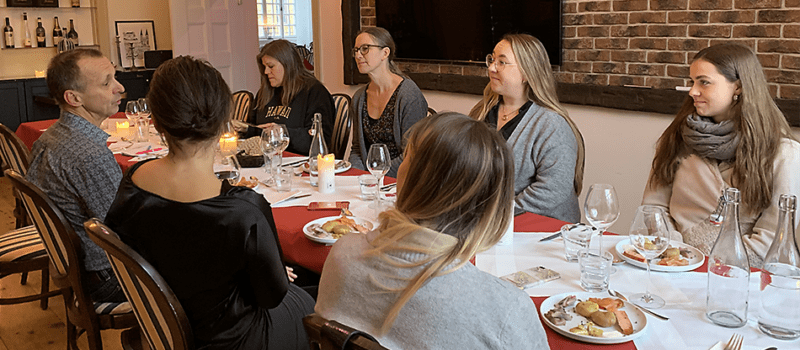 Buffén byttes till 4-rätters meny på Borgen restaurang i Uppsala när journalisterna&nbsp;träffades