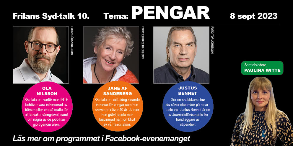 Frilans Syd-talk – tema&nbsp;Pengar